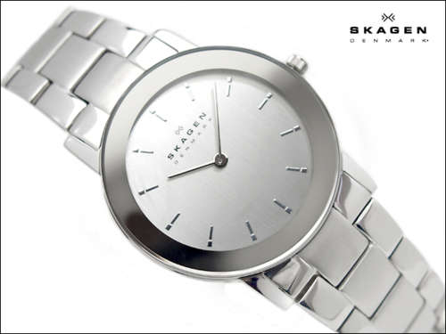 New SKAGEN(Denmark) Ultra Slim Silver Gents Quartz Watch**EXCLUSIVE ITEM**