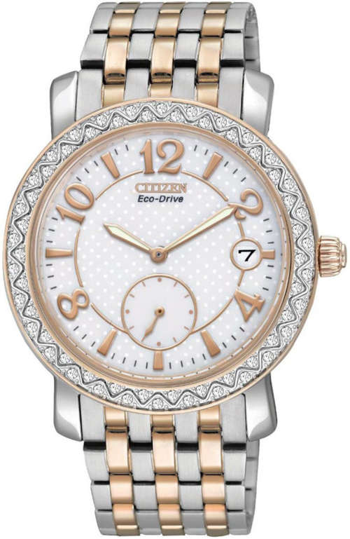 New Citizen Eco-Drive TTG 2.0 Two-Tone Ladies Dress Watch"NO MORE BATTERIES EVER!"