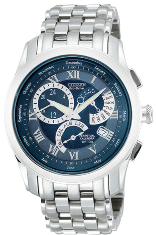 New Citizen Eco-Drive Calibre 8700 Perpetual Calendar Gents Watch"NO MORE BATTERIES EVER!"