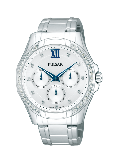 PULSAR (By SEIKO) Swarovski Crystal Multifunction Ladies Dress Watch"STUNNING FEATURES!!"