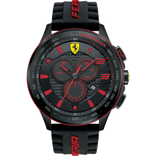 SCUDERIA FERRARI  Red/Black Carbon Fibre Dial Chronograph Gents Watch "EVERY MANS DREAM!!!"