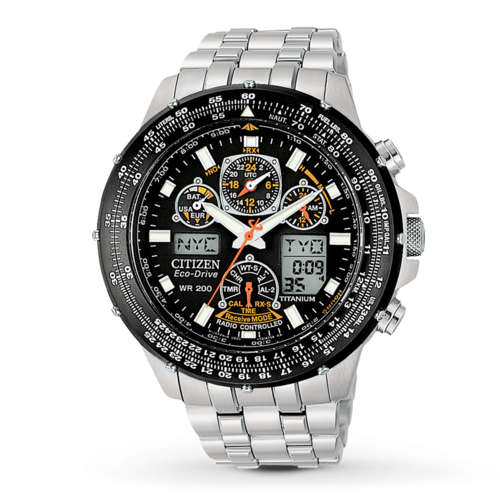 CITIZEN Eco-Drive Skyhawk Atomic Timekeeping Titanium Gents Dress Watch"AMAZINGGGGGGG!!"