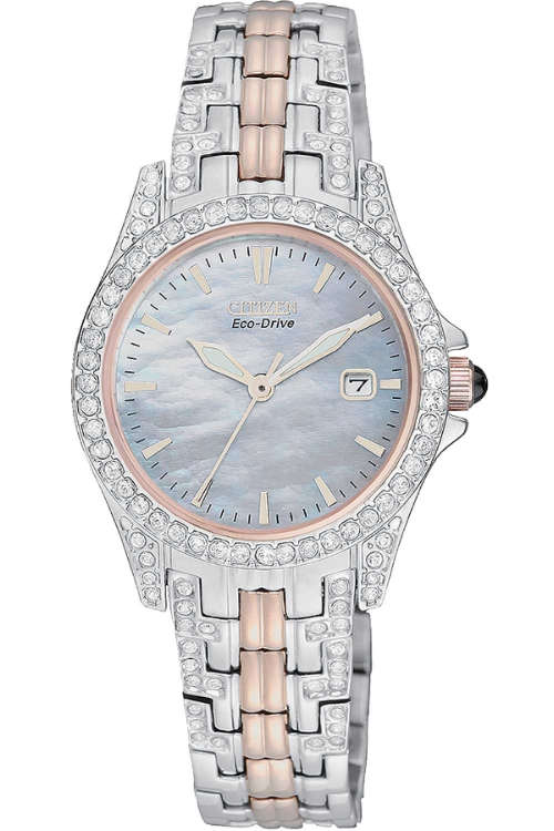CITIZEN Eco Drive Silhouette Swarovski Crystal Ladies Quartz Dress Watch"TOP RATED!!"
