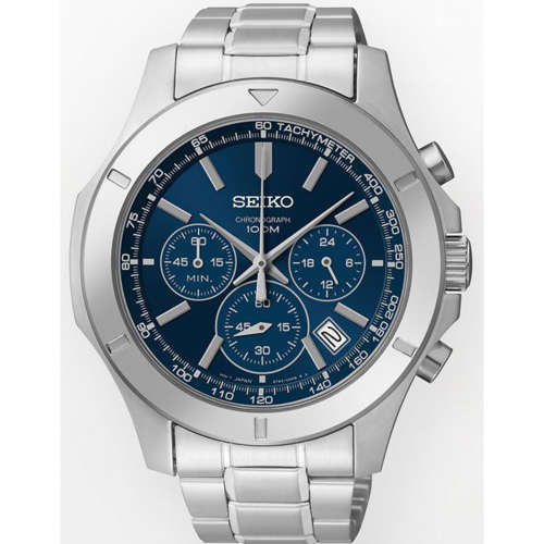 Latest SEIKO Chronograph Blue Dial Tachymeter Gents Quartz Watch(ONLY 1 AVAILABLE AT THIS PRICE!!!)
