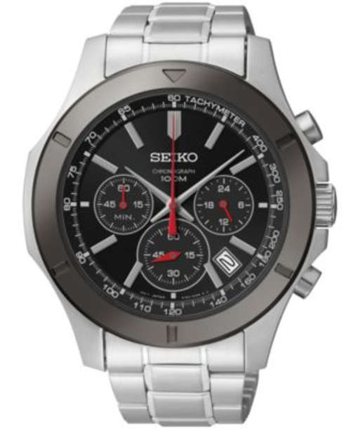 Latest SEIKO Chronograph Black Dial Tachymeter Gents Quartz Watch(GREAT WATCH-EVEN BETTER PRICE!!!)
