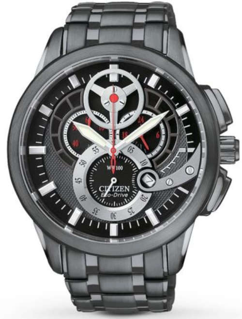 CITIZEN Eco Drive Black Ion Plated Chronograph Gents Watch"ONLY 1 AVAILABLE!!"