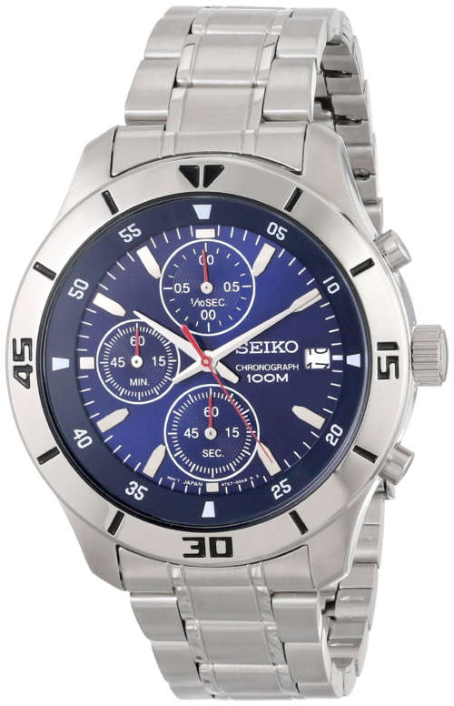 SEIKO Blue Dial Speedchrono Tachymeter Gents Quartz Dress Watch( LOWEST PRICE!!!)