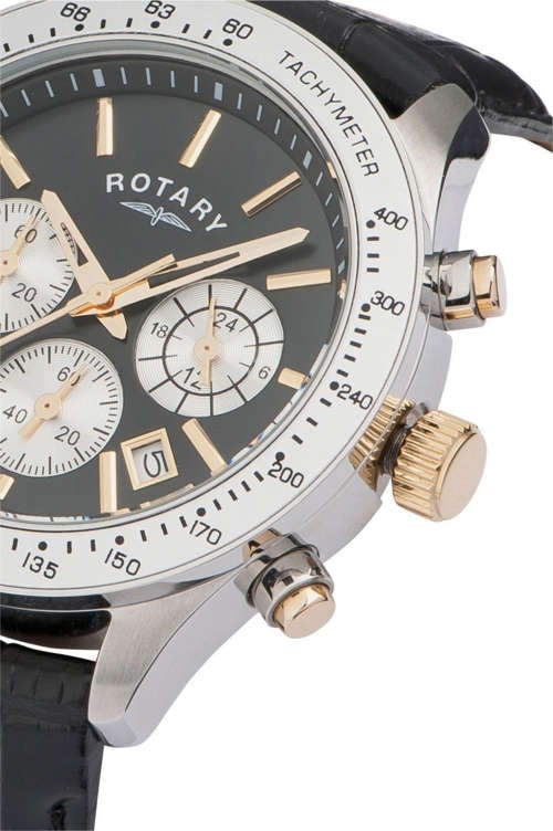 ROTARY Chronospeed Chronograph 2-Tone Gents Quartz Dress Watch"TOP BRAND ITEM!!"
