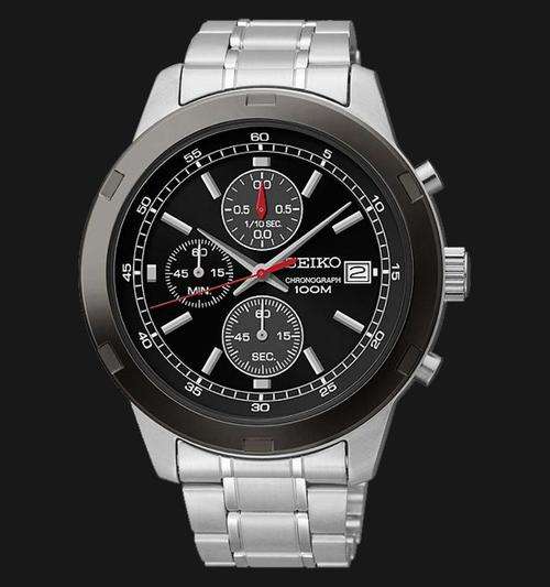 Latest SEIKO Chronograph Black Dial Gents Quartz Dress Watch(GREAT WATCH-EVEN BETTER PRICE!!!)