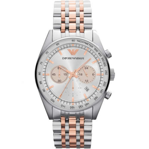 Emporio Armani AR5999 Two-Tone Chronograph Gents Quartz Dress Watch**ONLY 1 AVAILABLE!!**
