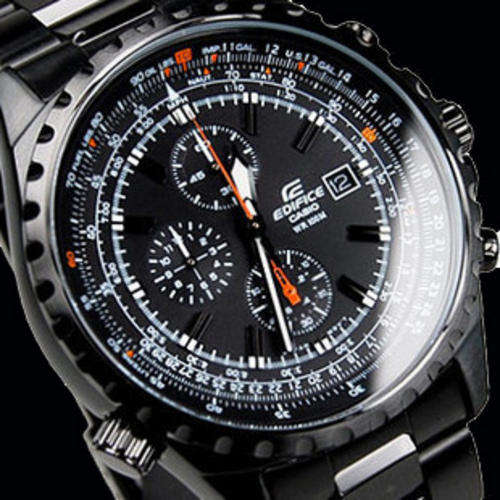 Casio Edifice EF-527BK Pilot Aviator Chronograph Watch**VERY RARE ITEM**