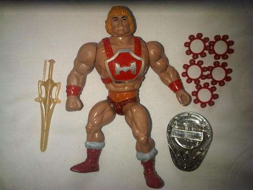 HE-MAN MOTU VINTAGE THUNDER PUNCH HE-MAN 100% COMPLETE FIGURE (CAPS INCLUDED!)