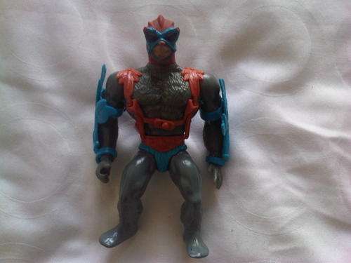 HE-MAN MOTU VINTAGE STRATOS (BLUE WINGS) 100% COMPLETE LOOSE FIGURE