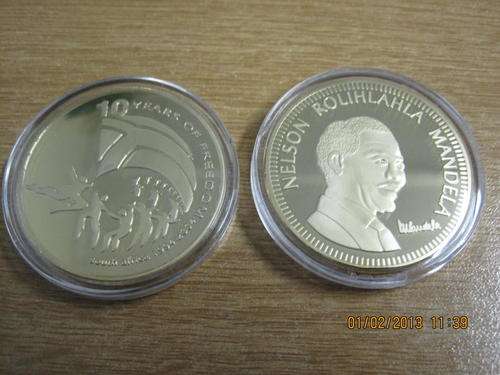 **MANDELA**10 YEARS OF FREEDOM**GOLD PLATED**