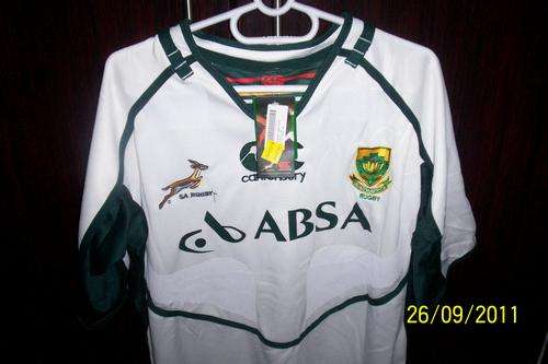 ***SPRINGBOK RUGBY JERSEY***(WHITE CANTERBURY) MEDIUM