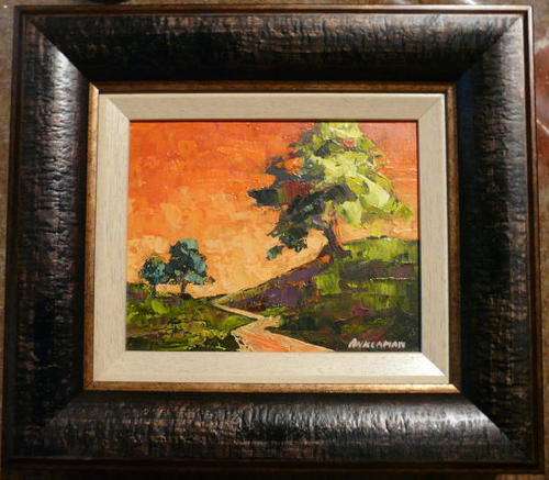 Yvonne Ankerman original oil Painting : Orange Sky