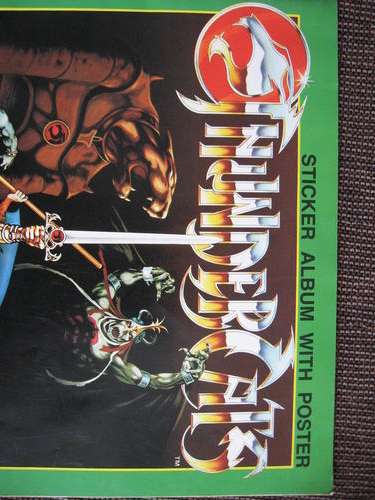 **RARE FIND**1986 THUNDERCATS Sticker Album with Poster!!!