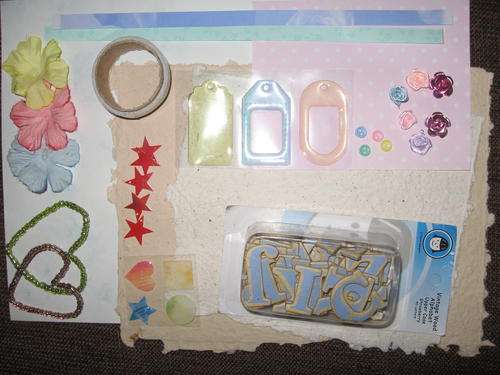 **SOFT PASTELS** Scrapbook Paper and Embellishments Add On Set!!