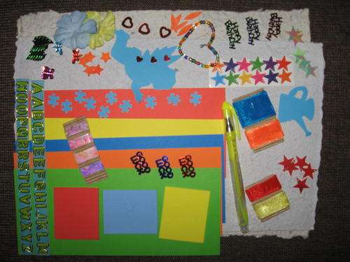 **SUMMER BRIGHTS** Scrapbooking Paper and Embellishments Add On Set!!!