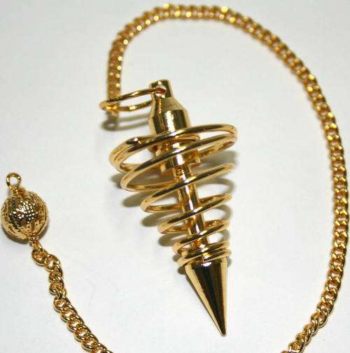 Metal Alloy Gold Coil Pendulum