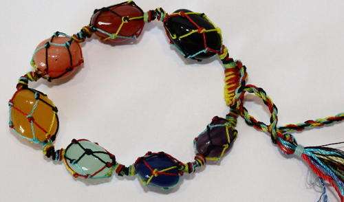 Netted Chakra Tumbled Bracelet