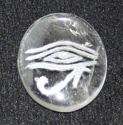 Clear Quartz Eye of Horus Stone
