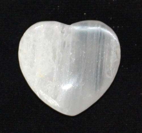 Selenite Puffy Heart