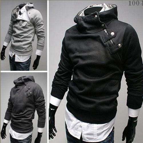 Christian Dior Men's Rabbit Collar Button oblique Zip Fleece Hoodie jacket size M Black