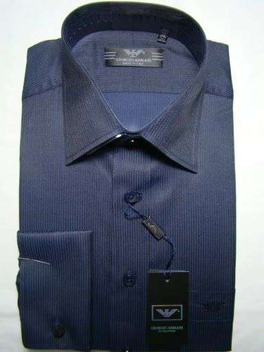 Giorgio Armani men's shirt size M dark blue on cufflinks