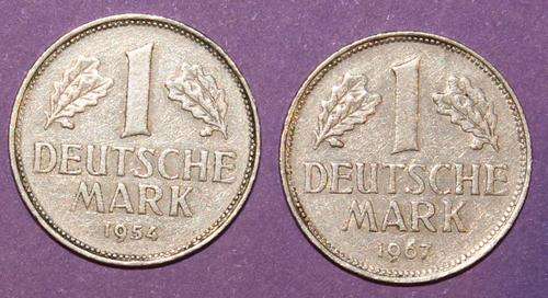 2 x German 1 Mark Coins @ 1 price