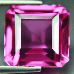 AAA 13.10Ct. (12.2 x 12.0 mm.) TOP SWEET PINK TOPAZ SQUARE/ OCTAGON CUT GEMSTONE - TOP GEM!