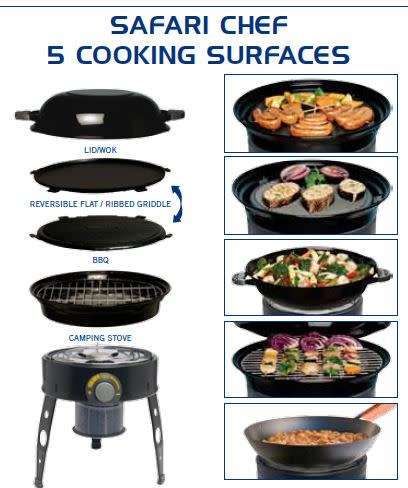 Cadac Safari Chef 1 with High Pressure Cylinder Adaptor Hose.
