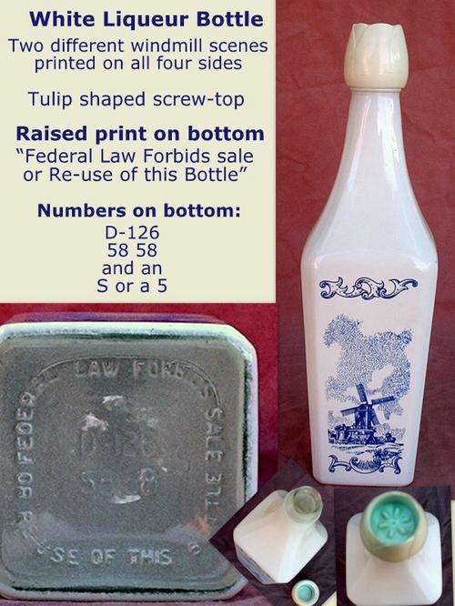 windmill decorative bottle may not be sold federal law blue and white