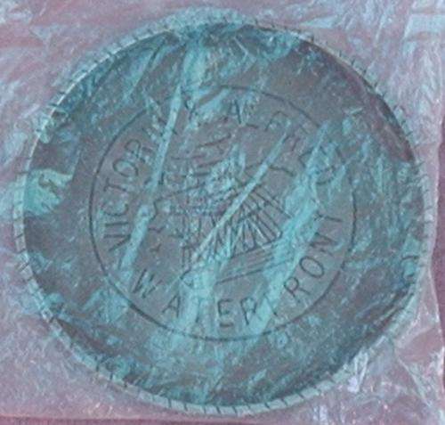 Pewter V&A Waterfront bar coaster - in original packaging