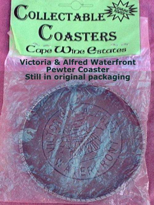collectable coaster V&A waterfront pewter