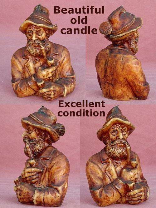 candle old man pipe hat 