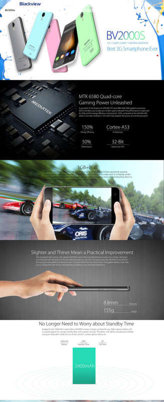 Blackview BV2000S 5" 3G Dual Sim Smartphone | Free Screen Protector
