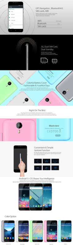 Blackview BV2000S 5" 3G Dual Sim Smartphone | Free Screen Protector