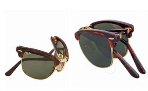 Ray ban clubmaster folding tortoise hot sale