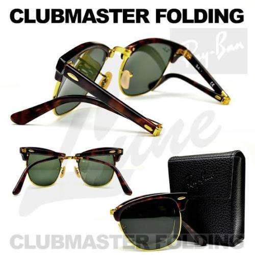 RAYBAN CLUBMASTER  FOLDING TORTOISE SHELL RB2176