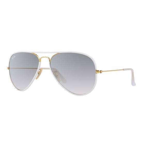 RAYBAN AVIATOR FULL COLOUR WHITE