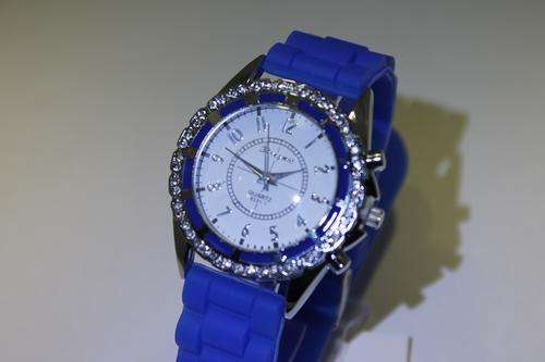 DIAMOND ENCRUSTED LADIES SILICONE WATCH