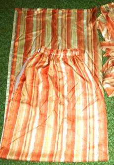 Orange chiffon curtains (4 drops)