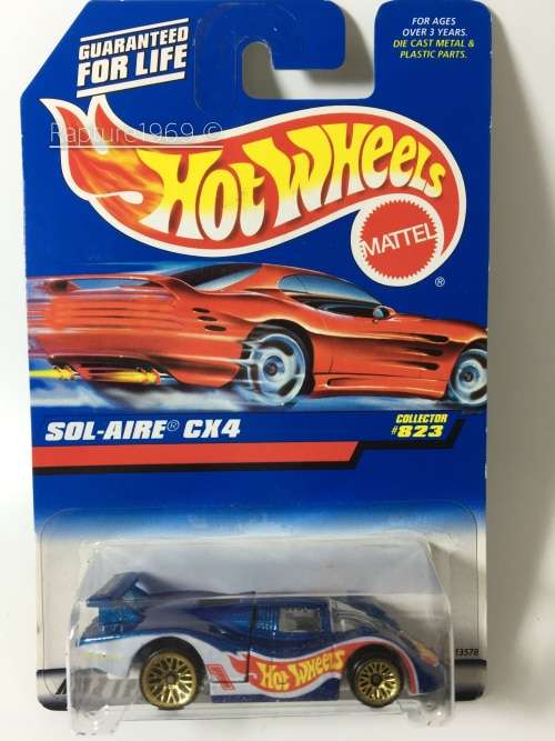 HW-Sol-Aire CX4-1998 Hot Wheels #823-Blue-Long Card-