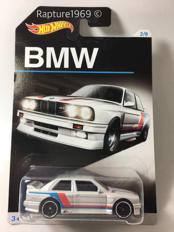 Hot Wheels-92 BMW M3-2016 BMW Series 2/8-White-Long Card