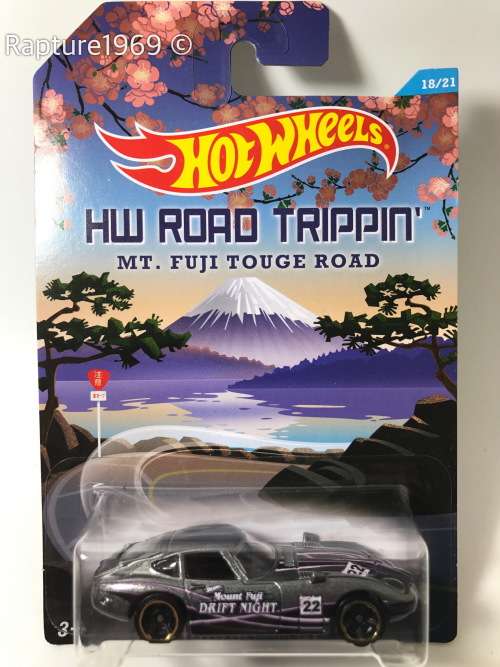 Hot Wheels-Toyota 2000 GT -2015 HW Road Trippin-Silver-Long Card