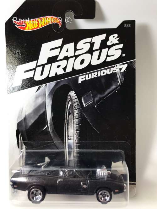 Hot Wheels-70 Dodge Charger R/T-2017 Fast and Furious-Black-Long Card