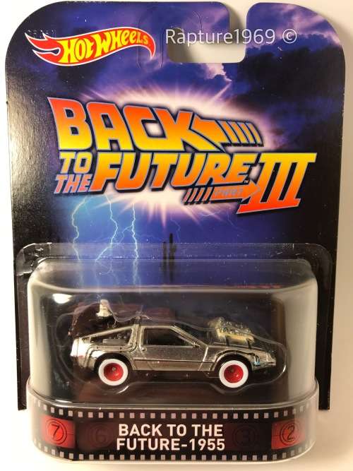 Hot Wheels-Back to the Future-1955-2015 Entertainment Series Back to the Future III-Silver-Long Card