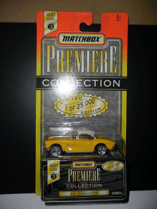 Matchbox Pontiac 62 Corvette 1995 Premiere Collection 1 Of 25000 (mint on Long Card)