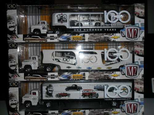 M2 set of 3 Chev Trucks (100 years of Chevrolet) Premium Edition - Highly detailed trucks and cars
